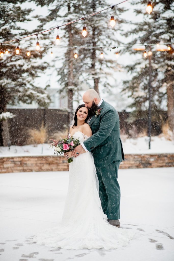 Candice and Johnathan- Snowy Patio